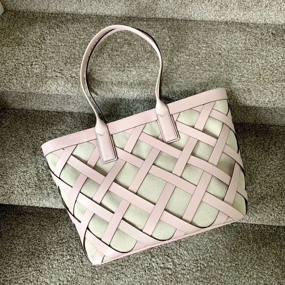 Michael Kors Sienna Leather with Canvas Large Tote - Picture 6 of 14